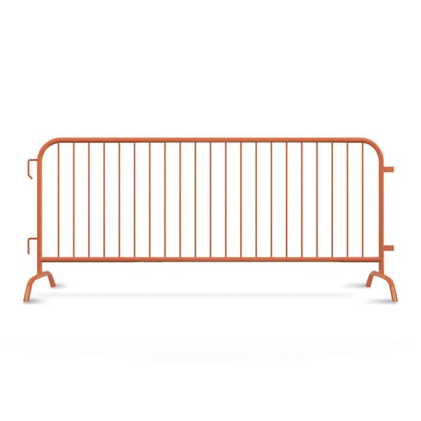Angry Bull Barricades Steel Barricade, Hot-Dipped Galvanized Steel, 44 in. Height, 8.5 ft. Length, Orange AC-HDX85-BR-OR - main